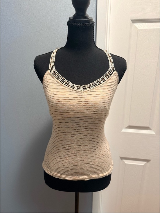 Banana Republic Tops - BANANA REPUBLIC Vintage Crochet Racerback Tank Top Cream XS